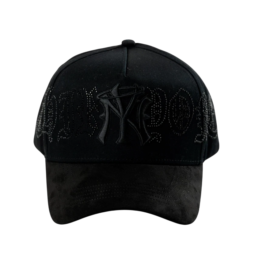 31 HATS MENS BLACK SNAPBACK RHINESTONE BLK
